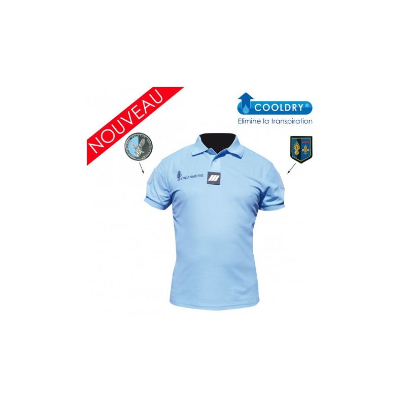 Polo Gendarmerie bleu Cooldry® anti-humidité - homme