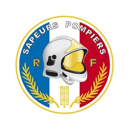 AUTOCOLLANT SAPEURS  POMPIERS